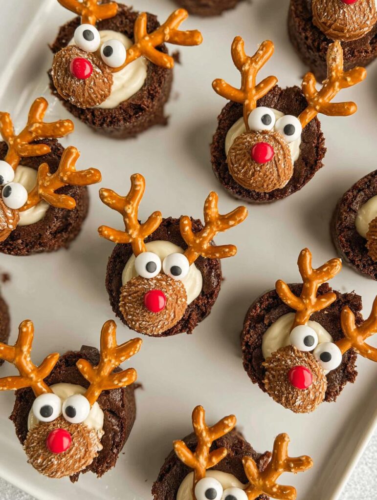 Reindeer Brownie Bites