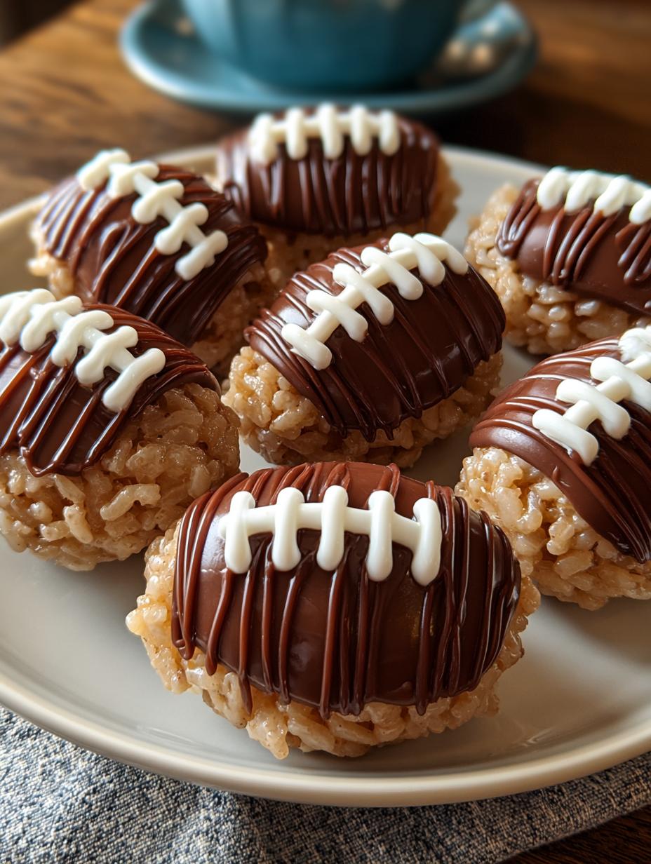 Rice Krispie Footballs: 6 Easy Game Day Treats - Rice Krispie Footballs Game - additional detail