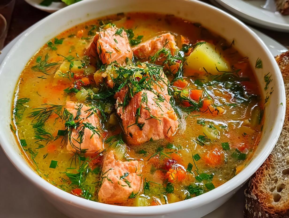 Quick Salmon Soup Dinner: Speedy & Savory Delight - Salmon Soup Dinner - additional detail