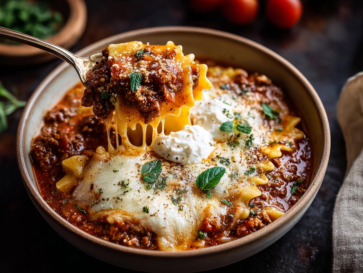 Slow Cooker Lasagna Soup