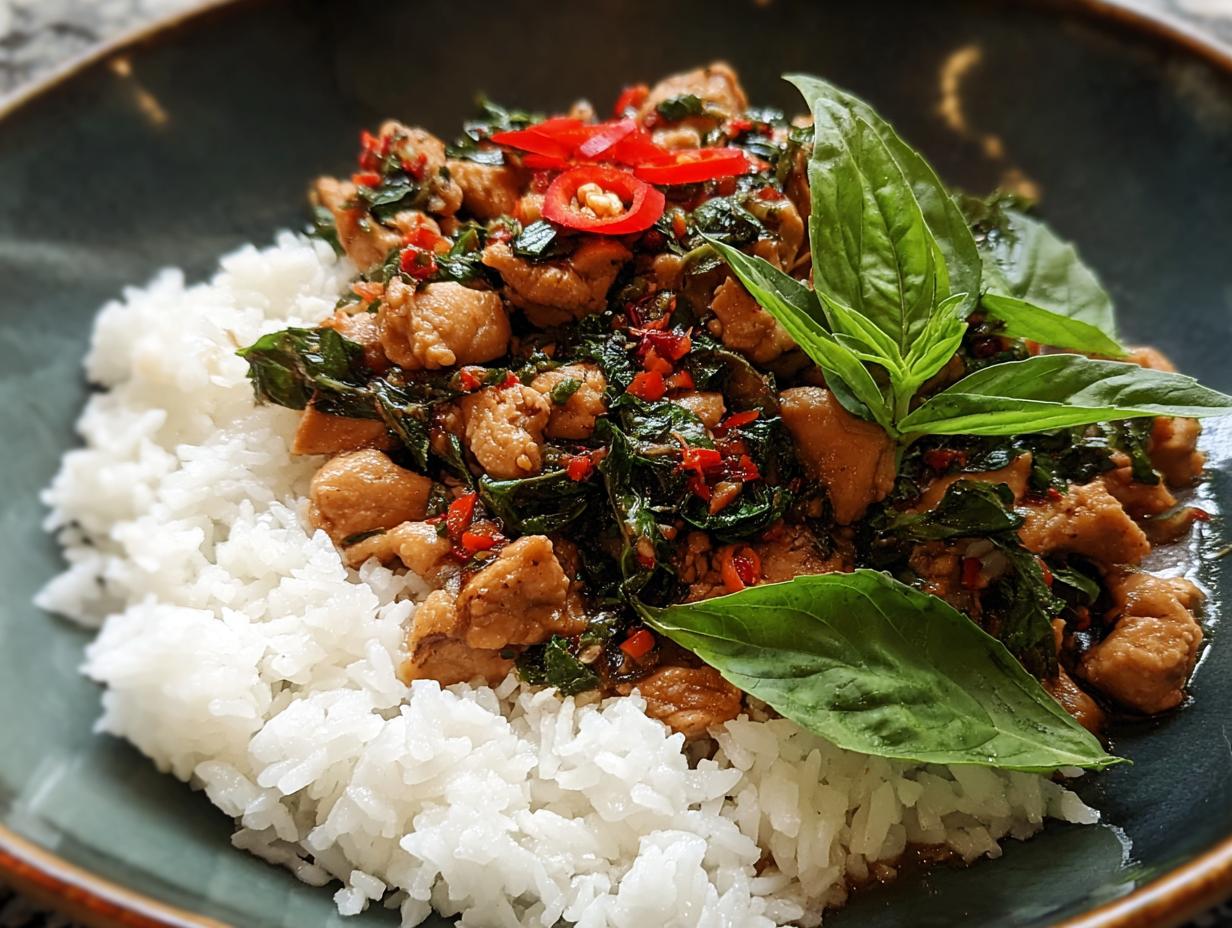 Spicy Thai Basil Chicken: Quick 25-Min Flavor Bomb - Spicy Thai Basil Chicken - additional detail