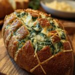 Spinach Artichoke Football Bread