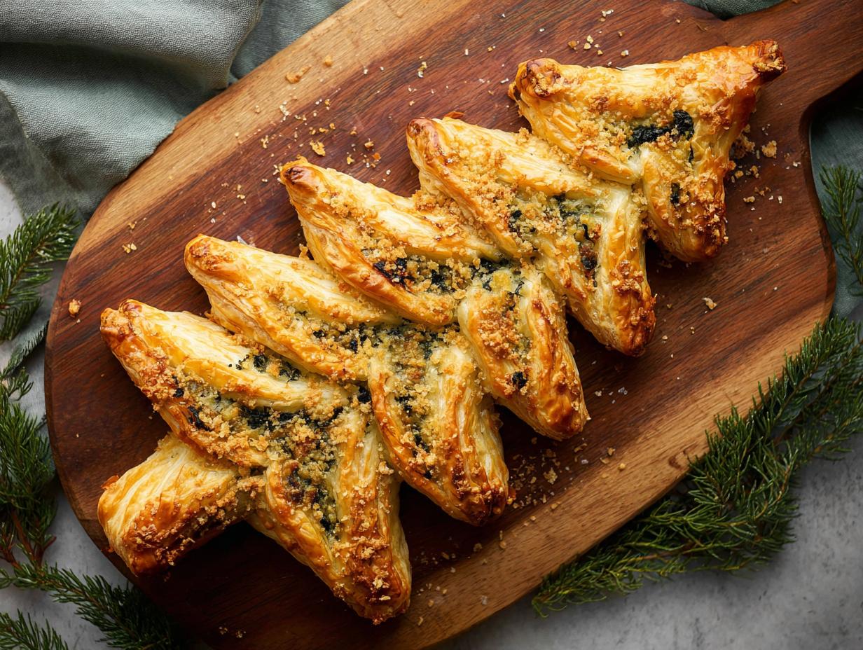 Spinach Puff Pastry Christmas Tree Ingredients