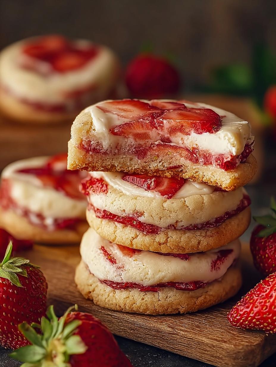 Strawberry Cheesecake Cookies: Blissful Bites - Strawberry Cheesecake Cookies Dessert - additional detail