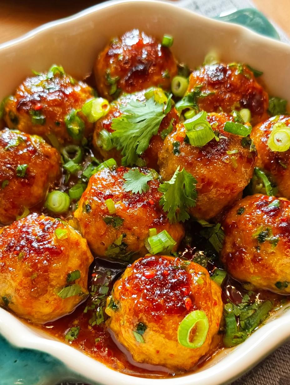 Thai Baked Chicken Meatballs: 1 Amazing Recipe - Thai Baked Chicken Meatballs - main visual representation