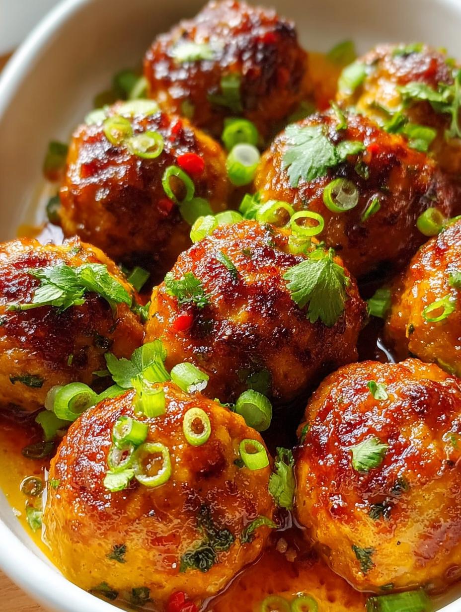 Thai Baked Chicken Meatballs: 1 Amazing Recipe - Thai Baked Chicken Meatballs - additional detail