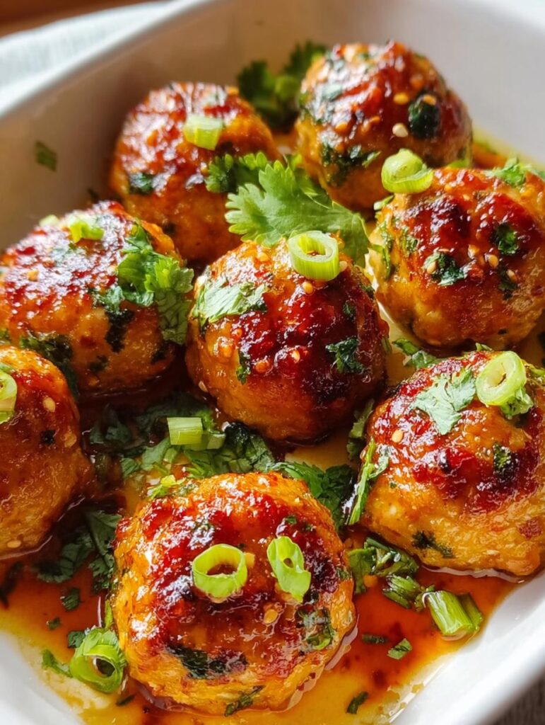 Thai Baked Chicken Meatballs