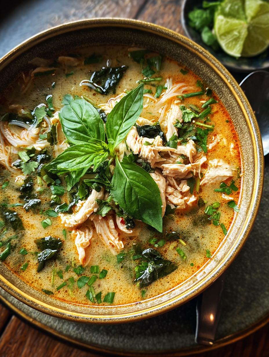 Amazing Thai Inspired Chicken Soup: 1 Quick Cup - Thai Inspired Chicken Soup - main visual representation