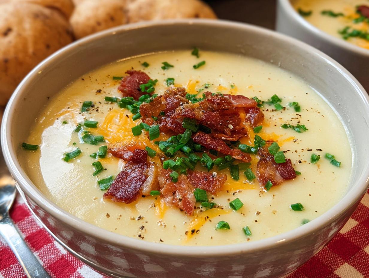 Trashed Potato Soup: Creamy, Comforting Bacon Cheddar Bliss 5 Creamy Trashed Potato Soup with Bacon and Cheddar