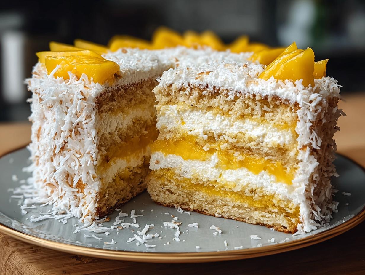 Vegan Mango Coconut Cake: 1 Perfect Tropical Treat - Vegan Mango Coconut Cake - additional detail