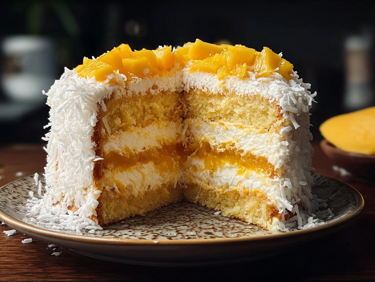 Vegan Mango Coconut Cake: 1 Perfect Tropical Treat - Vegan Mango Coconut Cake - additional detail