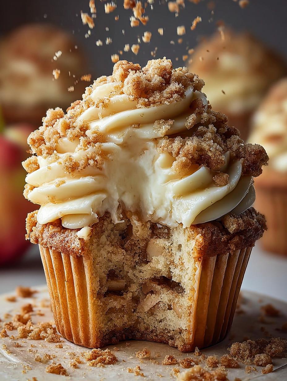 Warm Apple Crumble Cupcakes