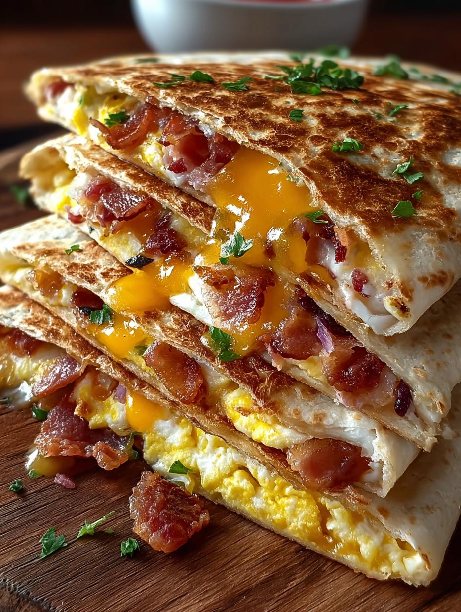 Bacon Egg Cheese Quesadillas