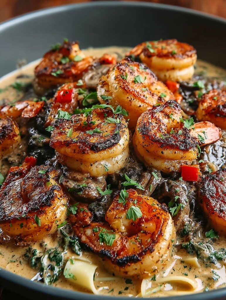 Blackened Shrimp Stroganoff