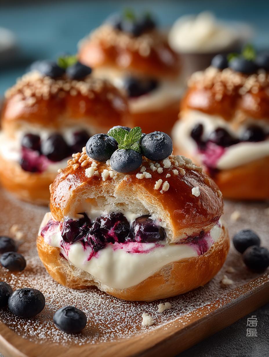 Blueberry Cream Cheese Brioche Buns You Must Try - Blueberry Cream Cheese Brioche - additional detail