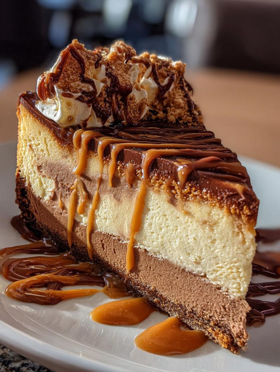 Caramel Chocolate Coffee Cheesecake