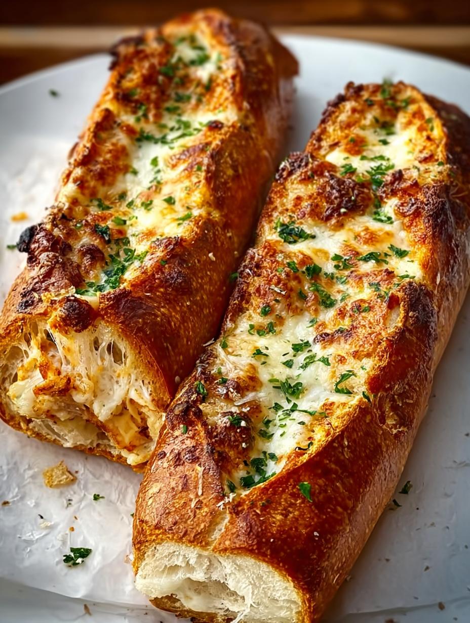 Irresistible Cheesy Garlic Baguettes for Ultimate Snacking - Cheesy Garlic Baguettes - additional detail