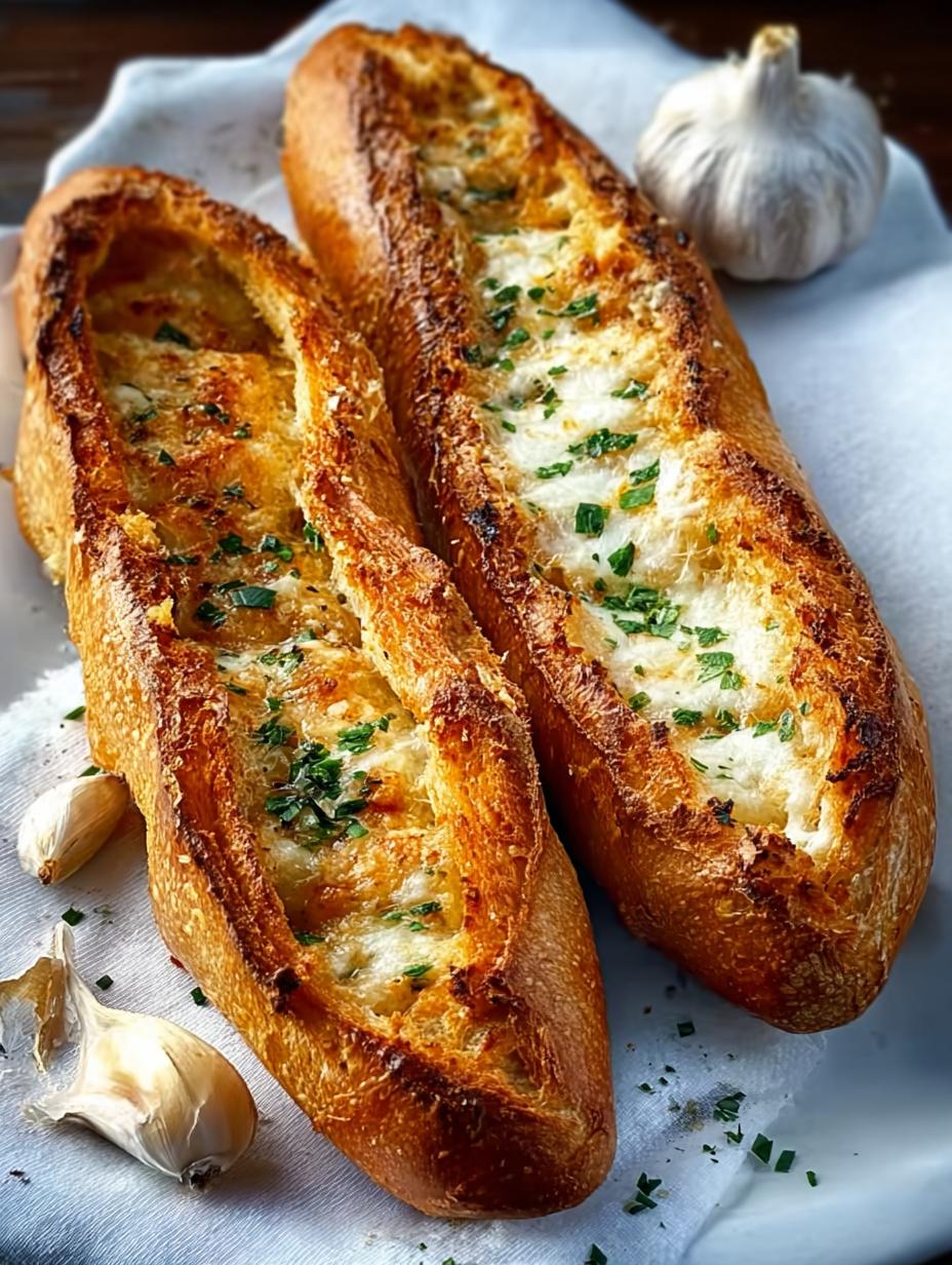 Cheesy Garlic Baguettes