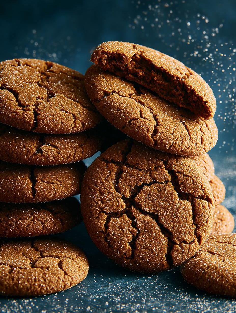 Delightful Chewy Ginger Molasses Cookies Recipe - Chewy Ginger Molasses Cookies - main visual representation