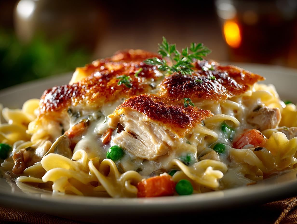 Comforting Chicken Potpie Pasta for Cozy Dinners 6 Comforting Chicken Potpie Pasta for Cozy Dinners - Chicken Potpie Pasta - additional detail