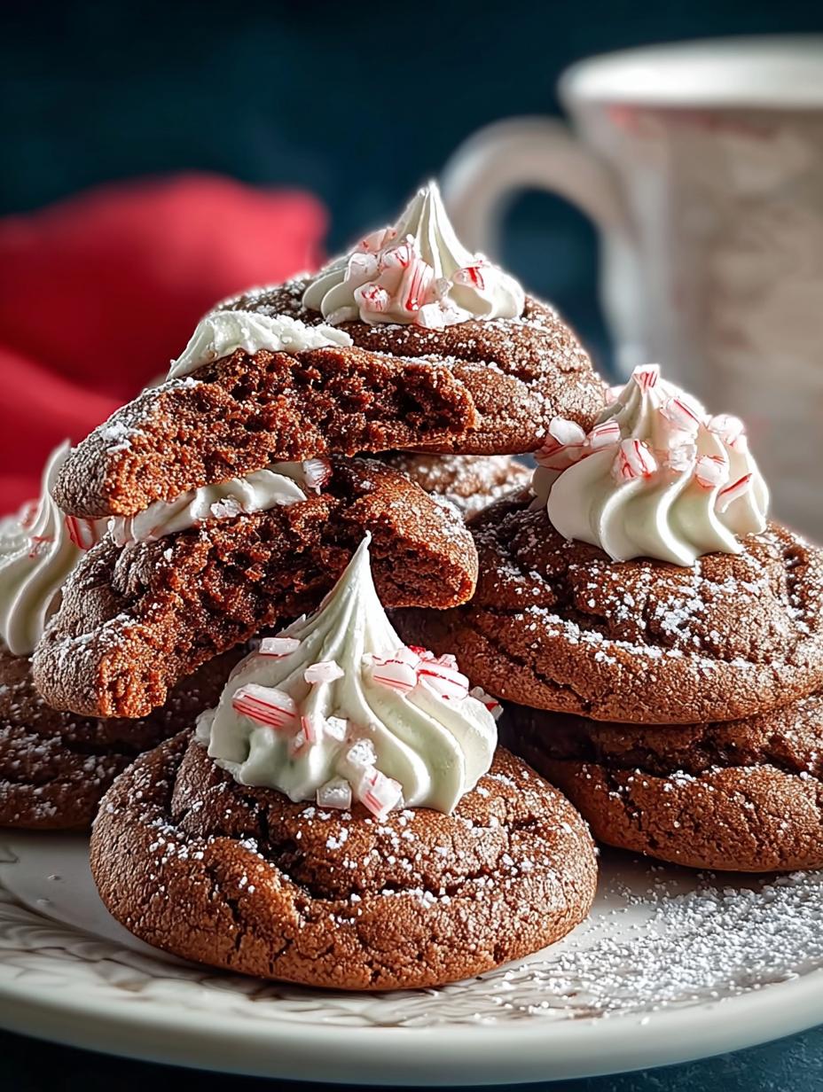 Delicious Chocolate Peppermint Blossom Cookies for Joy - Chocolate Peppermint Blossom Cookies - additional detail