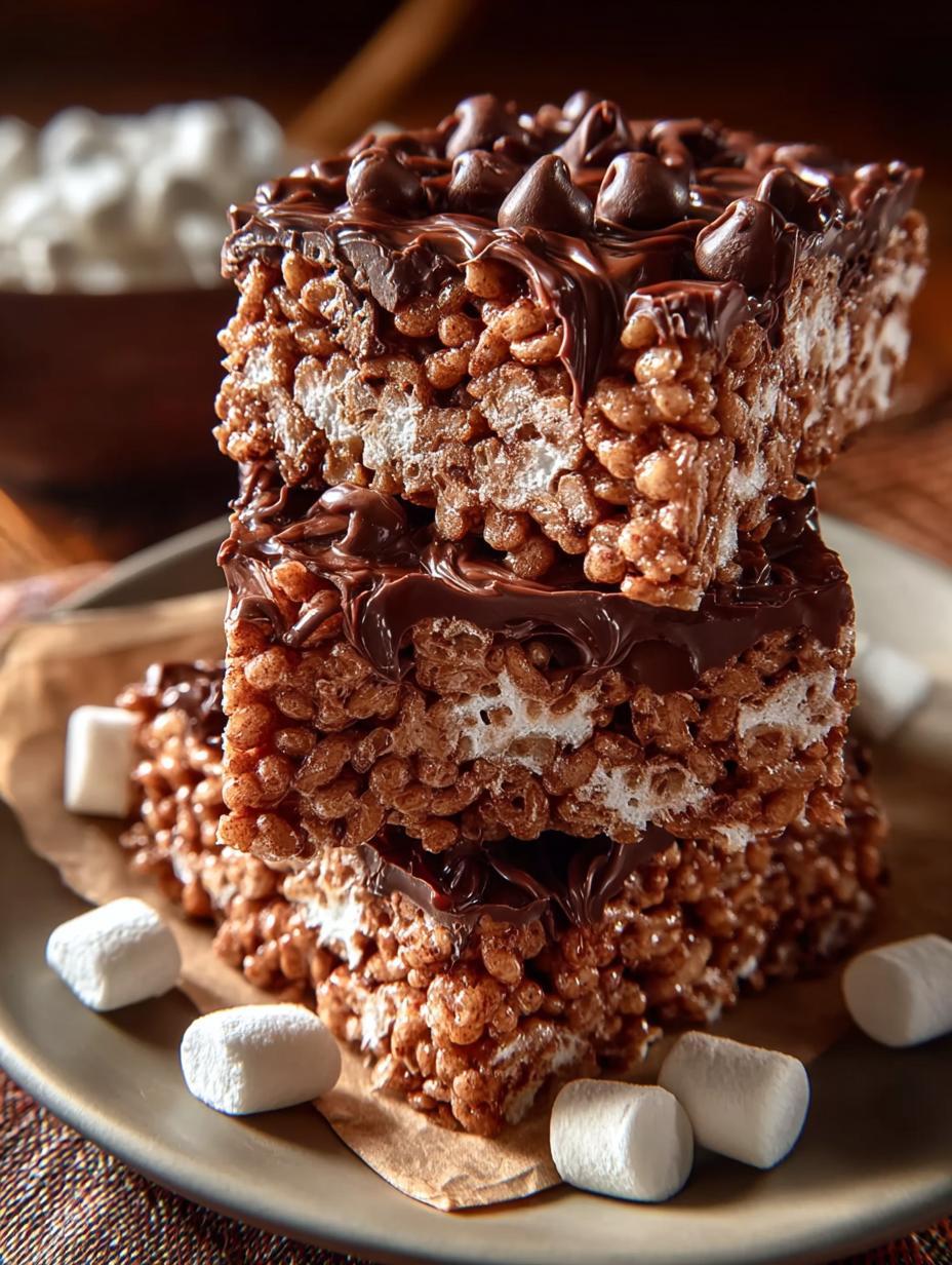 Indulgent Chocolate Rice Krispie Treats Recipe - Chocolate Rice Krispie Treats - main visual representation
