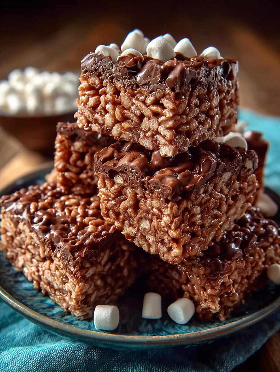 Indulgent Chocolate Rice Krispie Treats Recipe - Chocolate Rice Krispie Treats - additional detail