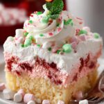 Christmas Marshmallow Poke Cake