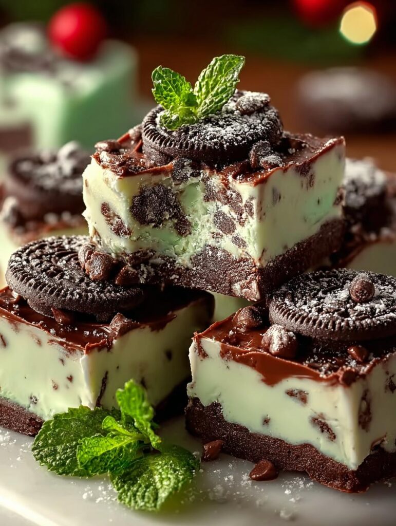 Christmas Mint Oreo Fudge