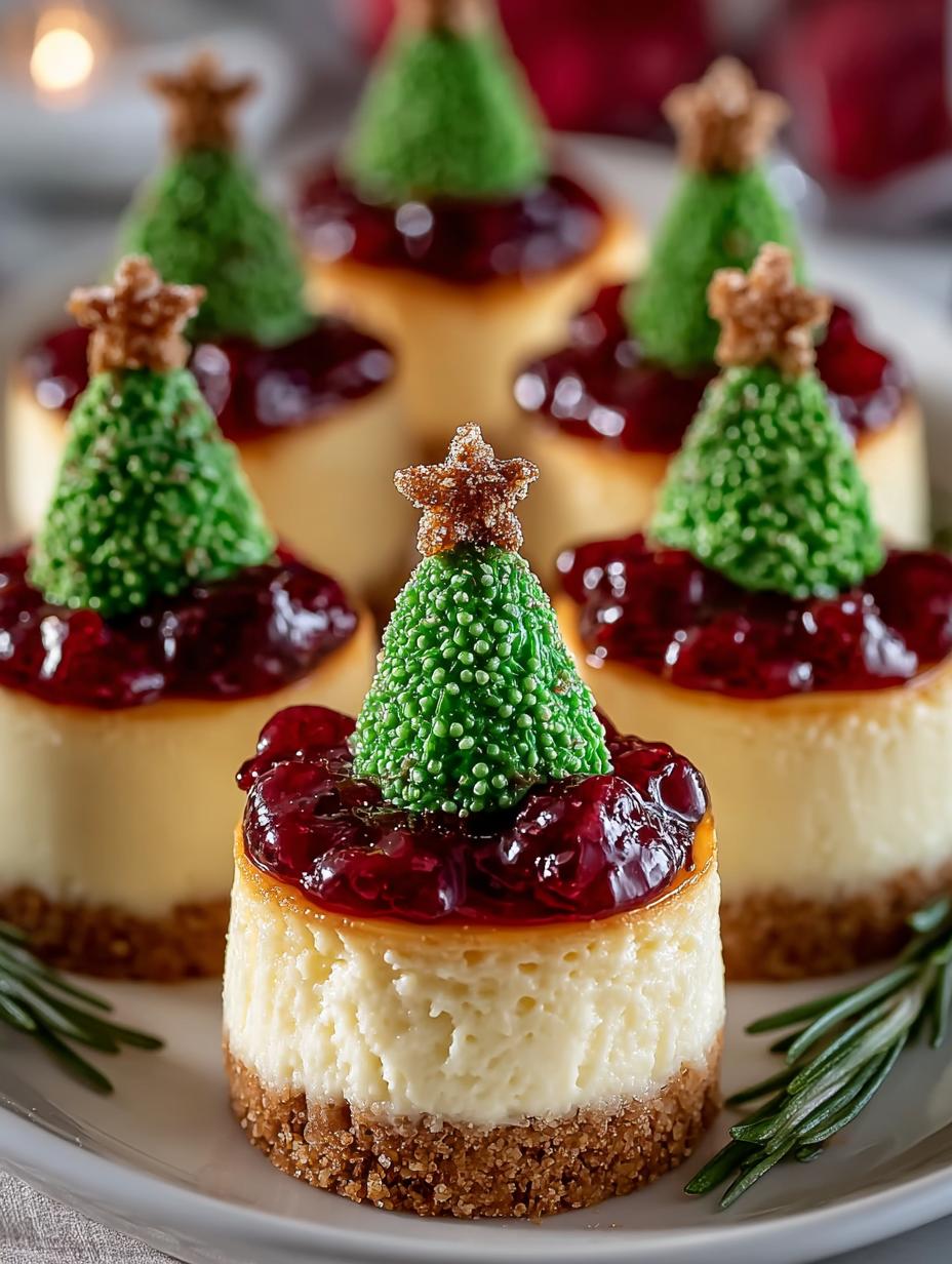 Christmas Tree Mini Cheesecakes: 12 Festive Bites - Christmas Tree Mini Cheesecakes - additional detail