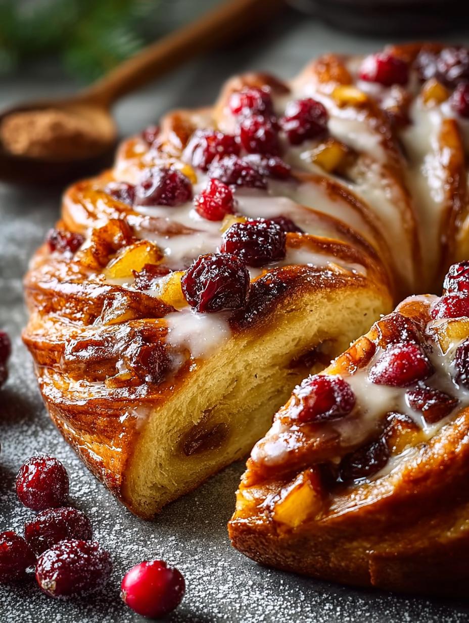 Delicious Cranberry Apricot Couronne for Festive Occasions - Cranberry Apricot Couronne - main visual representation