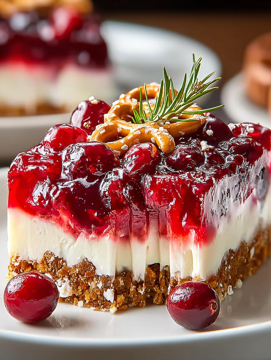 Delicious Cranberry Pretzel Salad: A Festive Treat 5 Delicious Cranberry Pretzel Salad: A Festive Treat - Cranberry Pretzel Salad - main visual representation