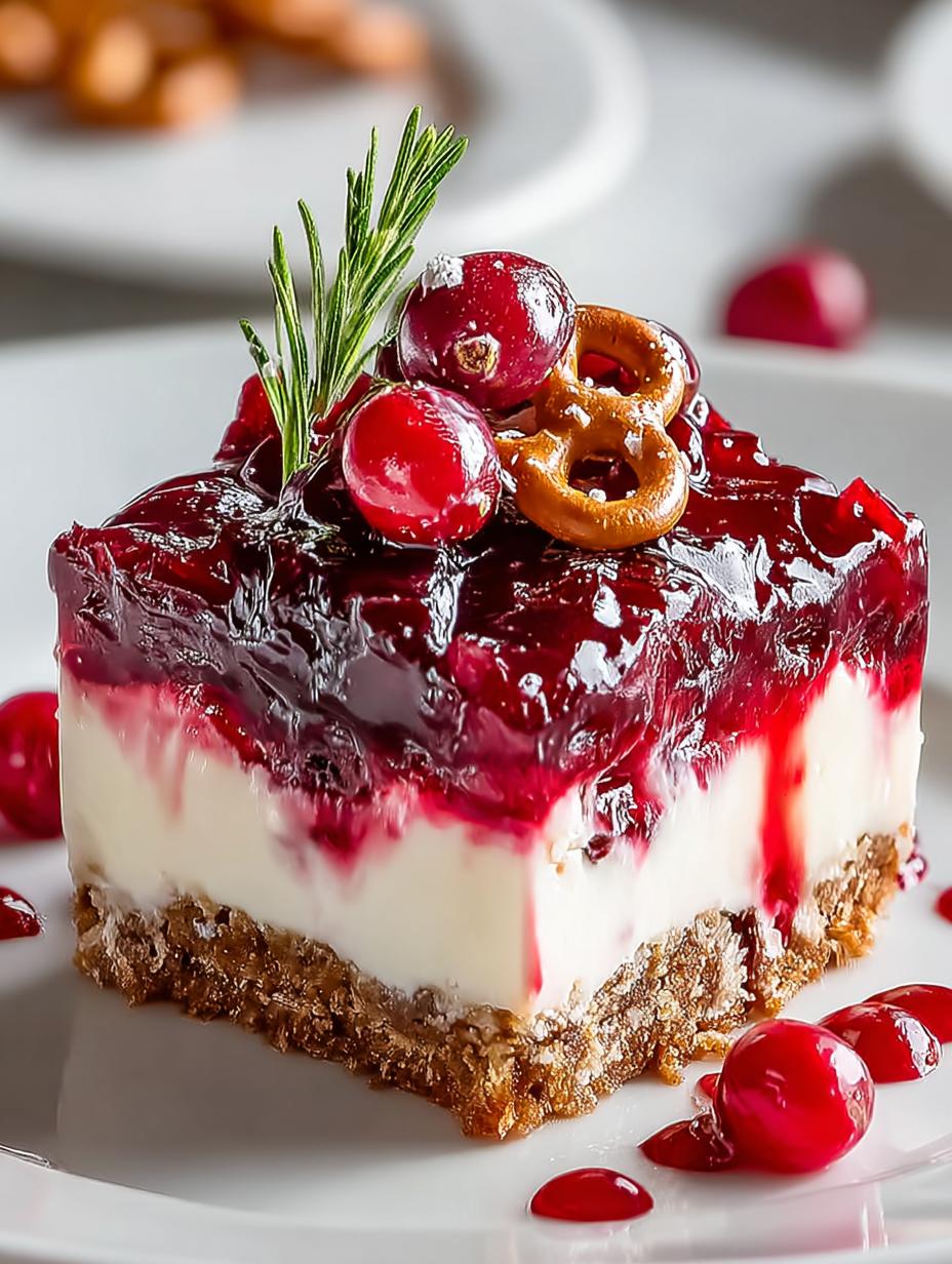 Delicious Cranberry Pretzel Salad: A Festive Treat - Cranberry Pretzel Salad - additional detail