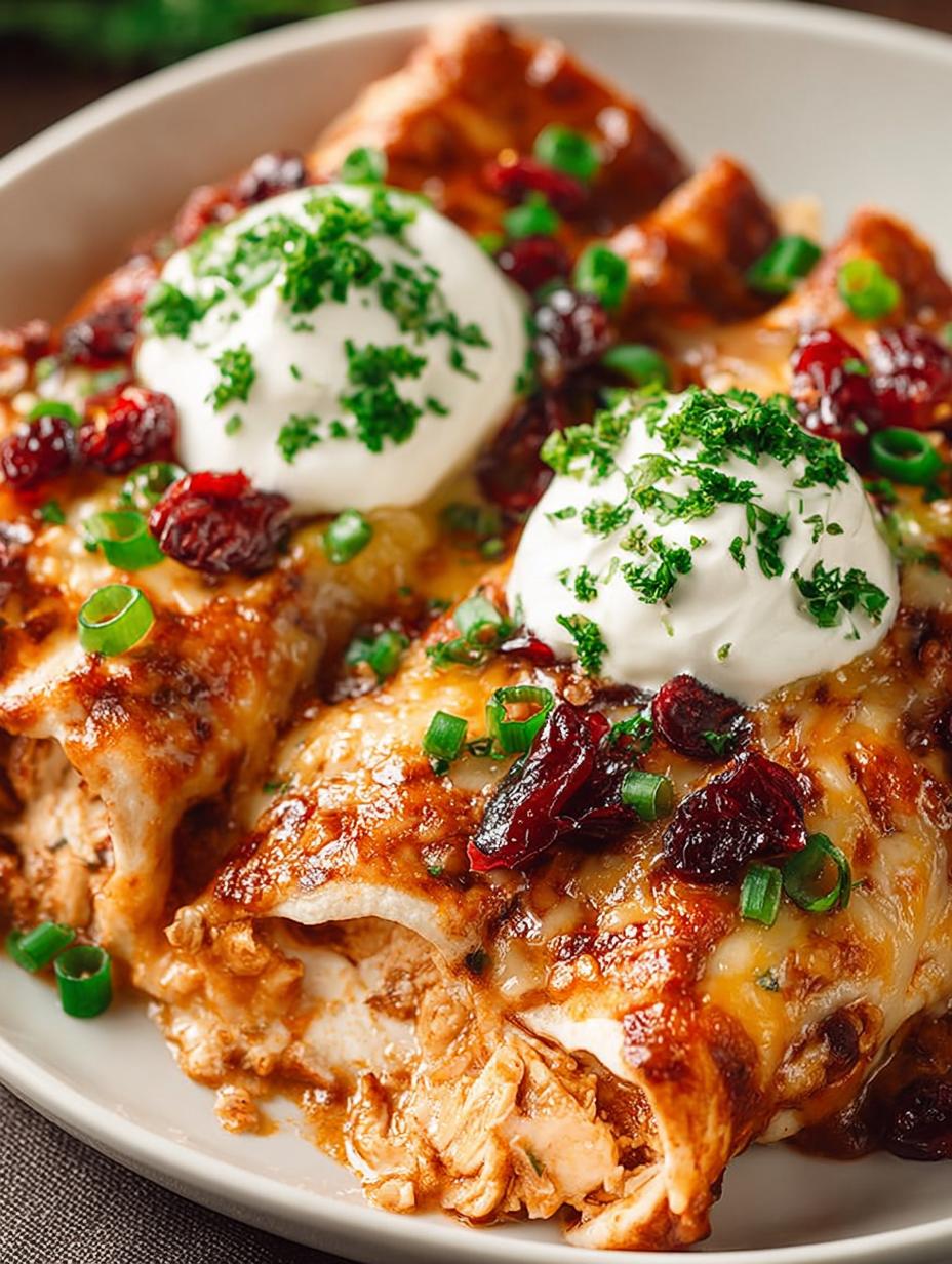 Delicious Cranberry Turkey Enchiladas for Festive Meals 5 Delicious Cranberry Turkey Enchiladas for Festive Meals - Cranberry Turkey Enchiladas - main visual representation