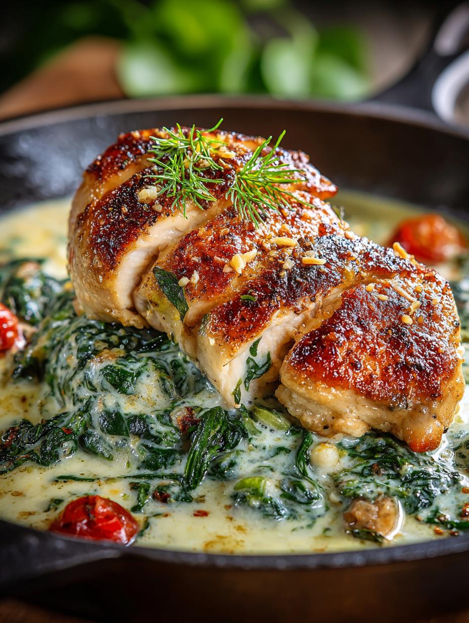 Creamy Parmesan Spinach Chicken