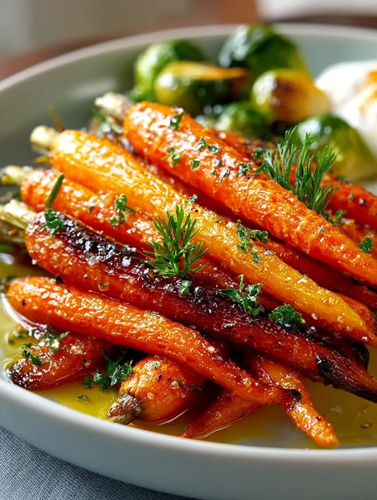 Crispy Maple Glazed Carrots