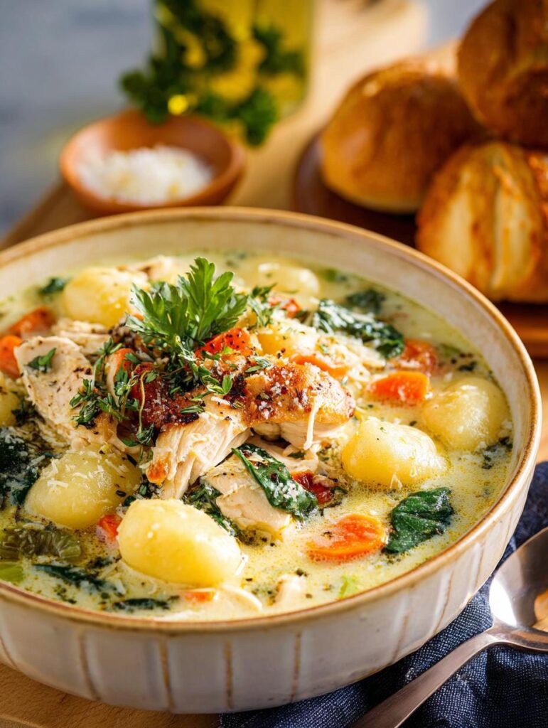 Crockpot Chicken Gnocchi Soup