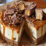 Decadent Twix Caramel Cheesecake
