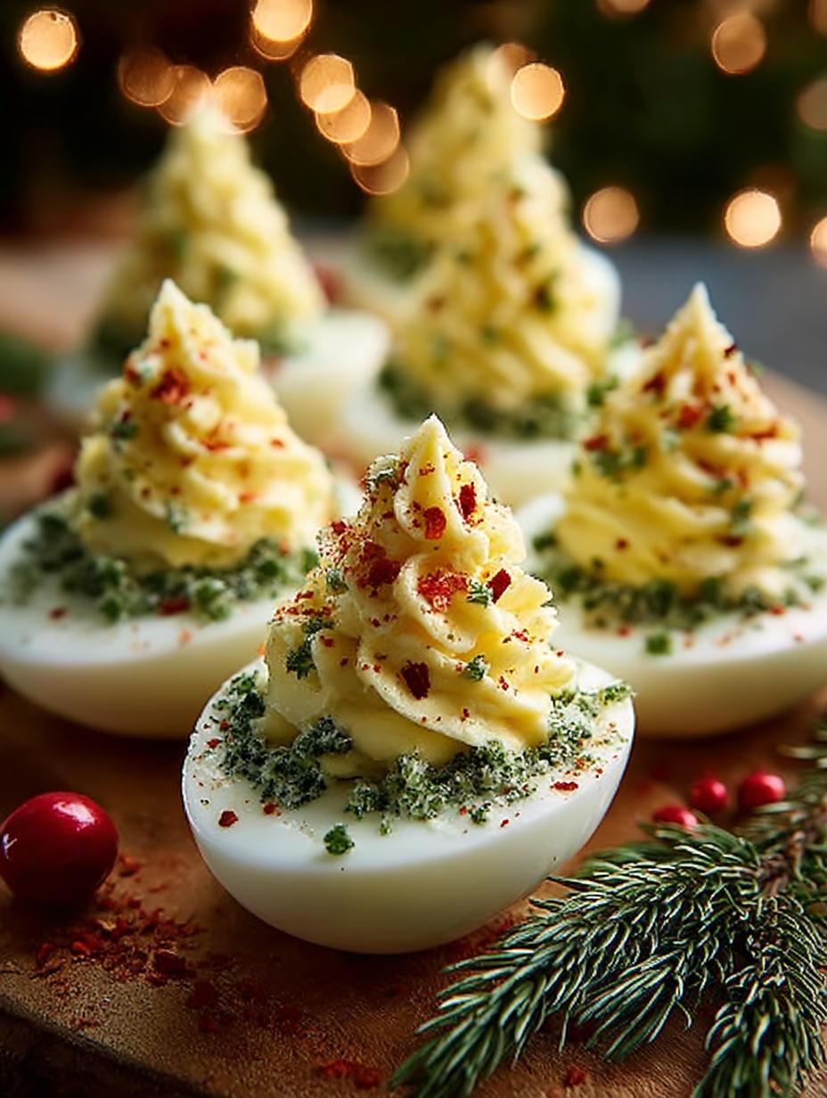 Delicious Deviled Egg Christmas Trees for the Holidays - Deviled Egg Christmas Trees - main visual representation
