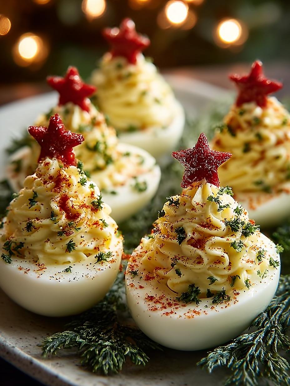 Deviled Egg Christmas Trees