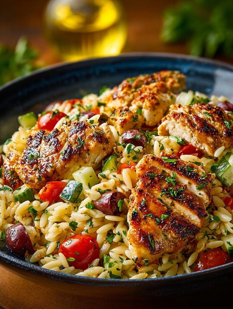 Flavorful Mediterranean Chicken Orzo