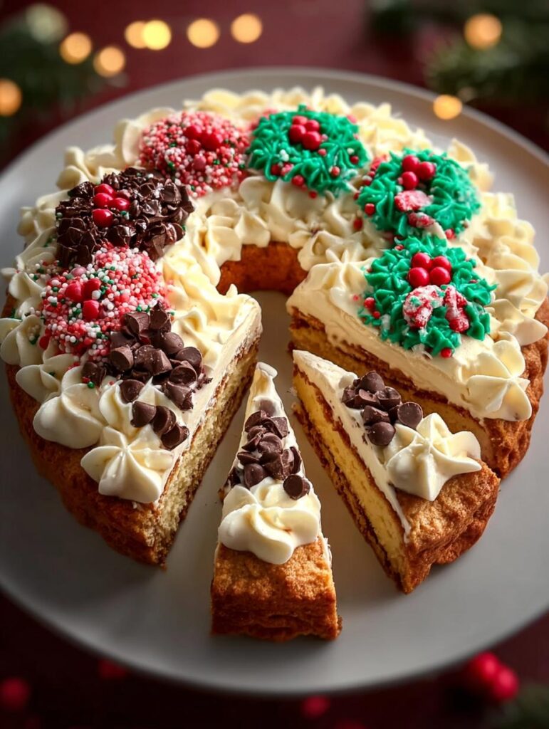 Giant Christmas Wreath Cookie