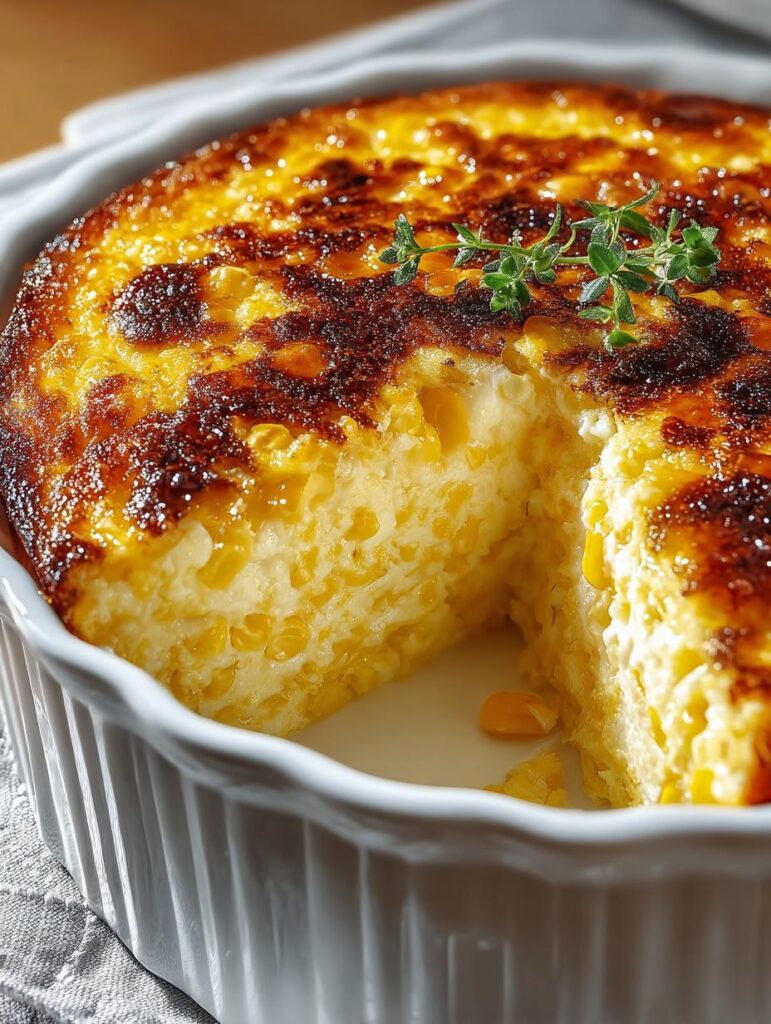 Golden Cheesy Corn Pudding