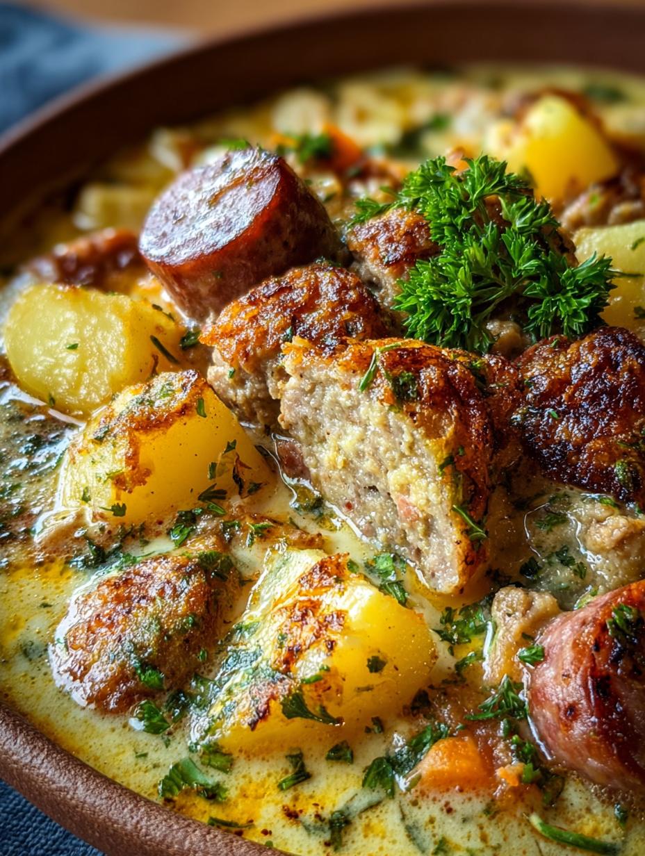 Hearty Potato Beef Sausage