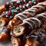 Holiday Chocolate Dipped Pretzel