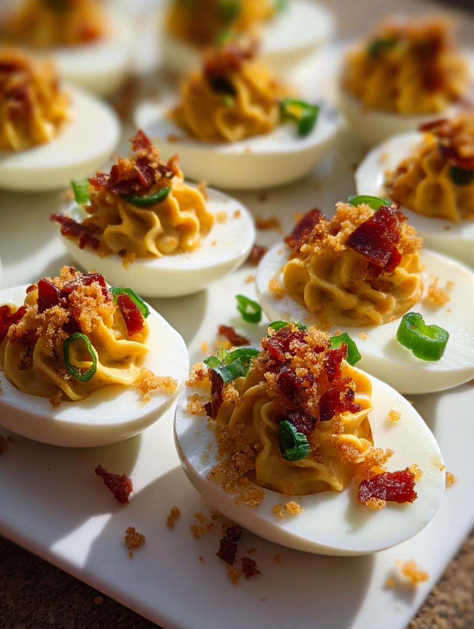 Amazing Jalapeno Popper Deviled Eggs 6 Ways - Jalapeno Popper Deviled Eggs - additional detail