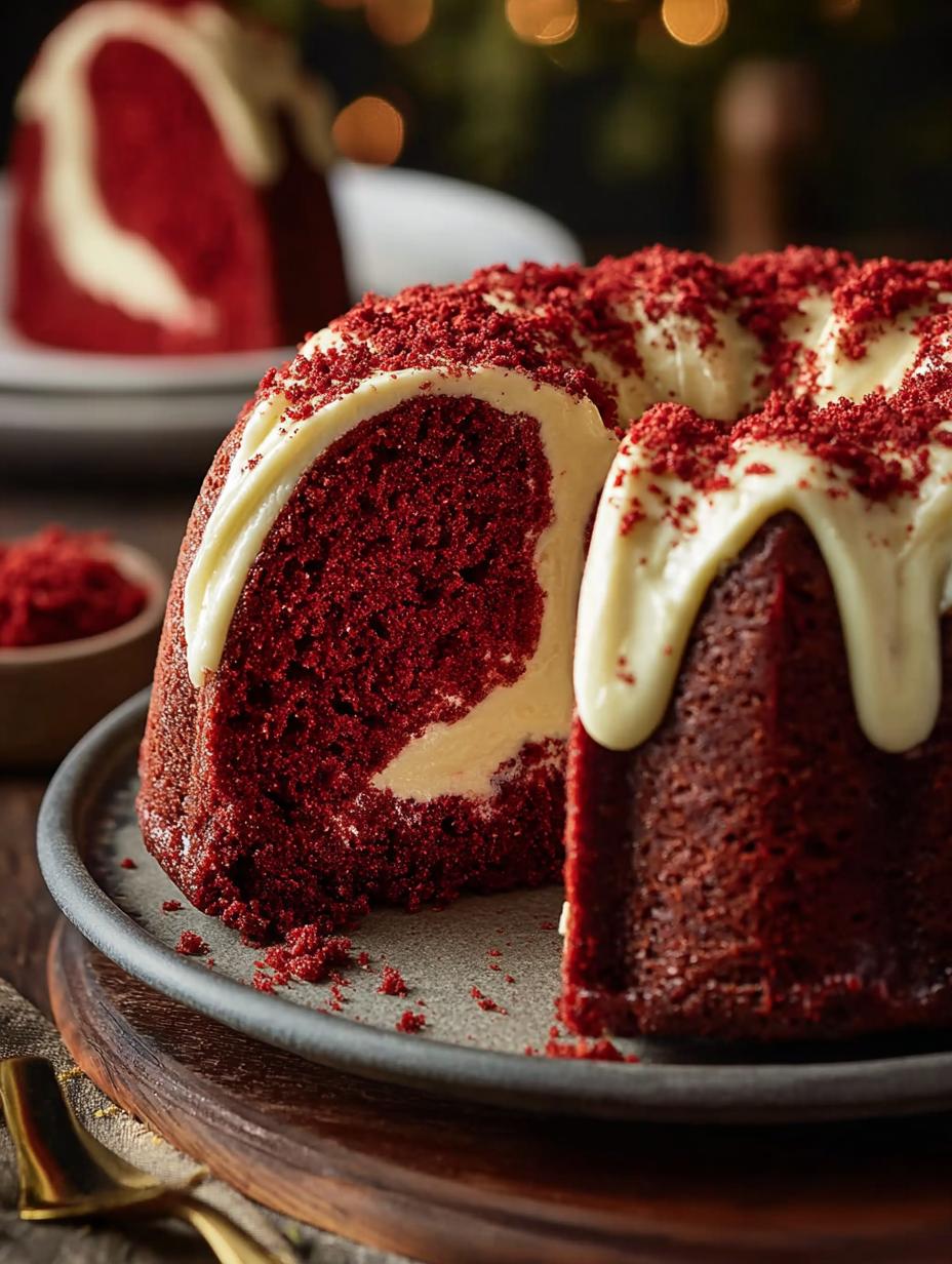 Layered Red Velvet Cheesecake: Easy & Moist - Layered Red Velvet Cheesecake - additional detail