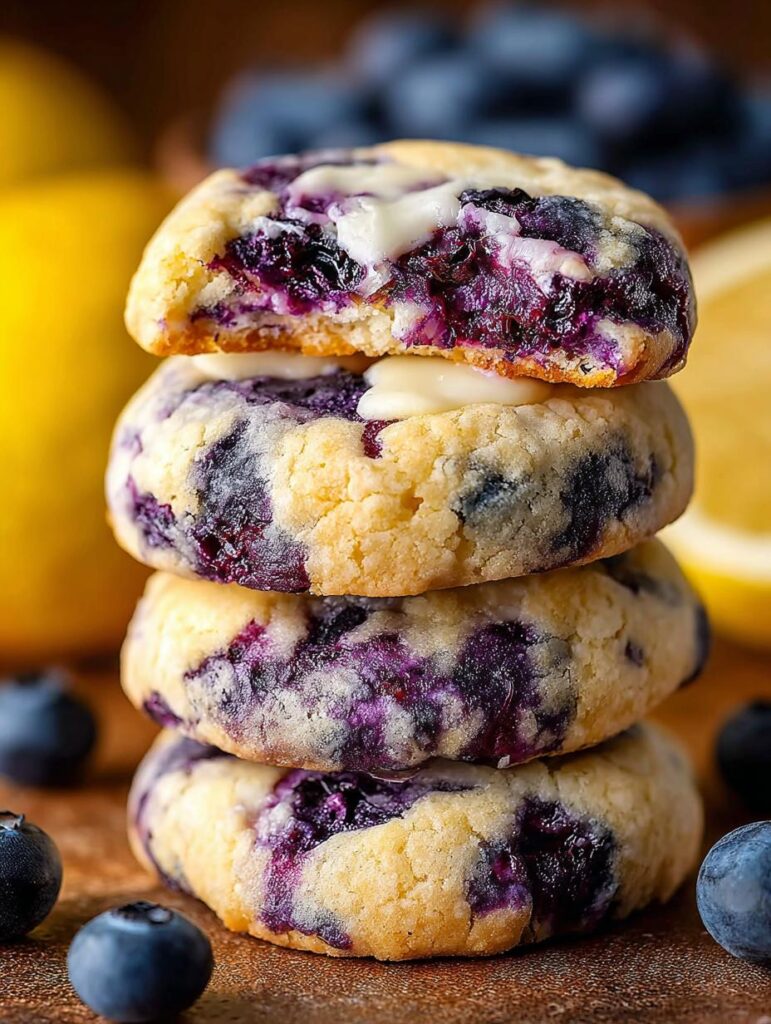 Lemon Blueberry Cheesecake Cookies