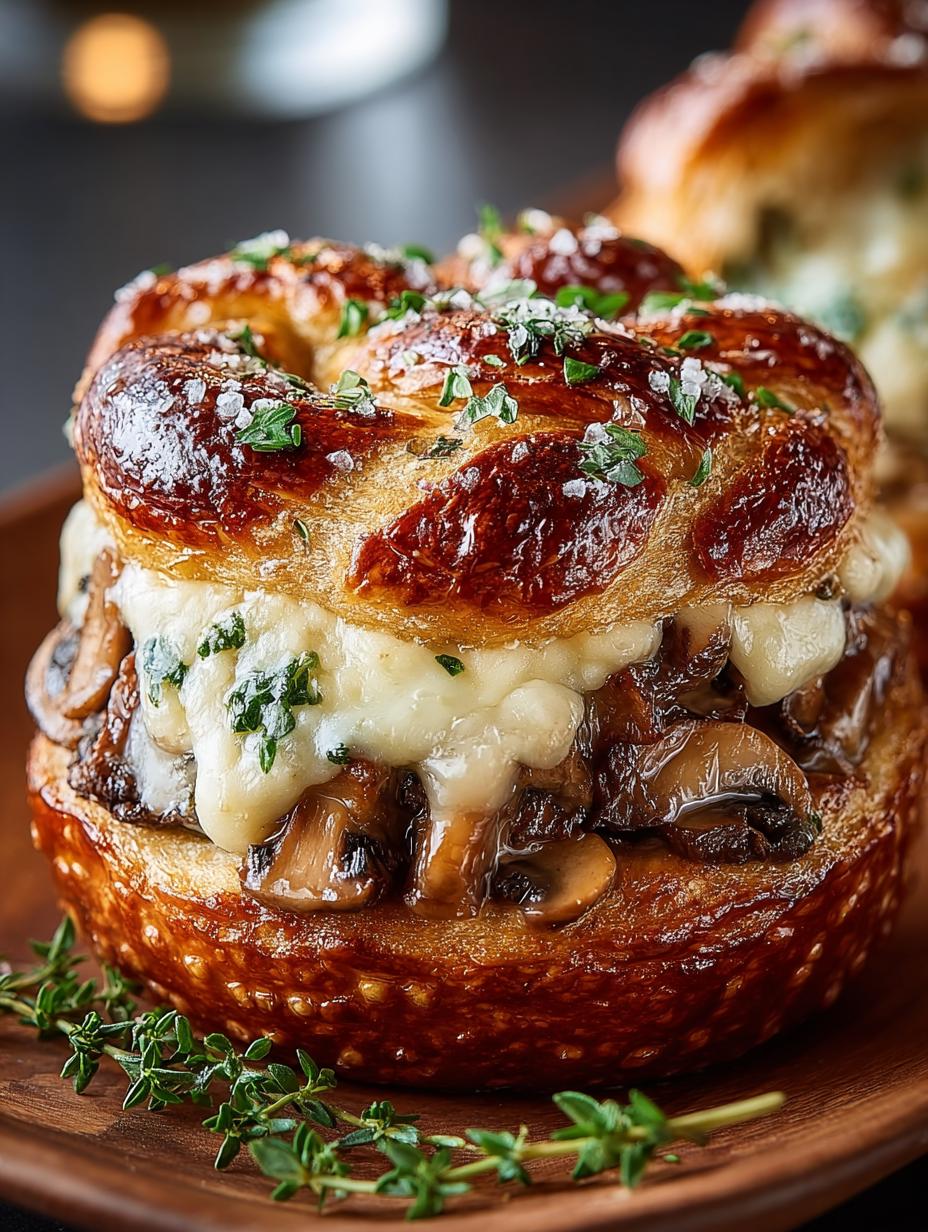 Melted Swiss Mushroom Pretzel: 2 Ways to Enjoy Comfort 5 Melted Swiss Mushroom Pretzel: 2 Ways to Enjoy Comfort - Melted Swiss Mushroom Pretzel - main visual representation