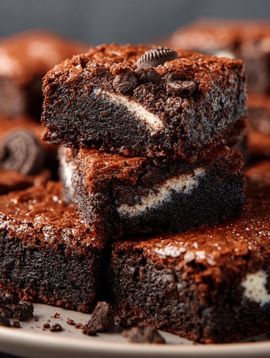 Oreo Brownies: 12 Irresistible Layers of Chocolate Delight - Oreo Brownies - main visual representation